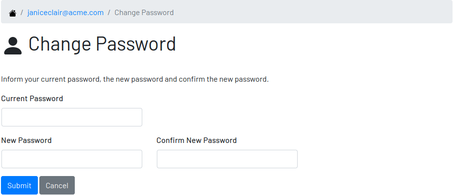 change password