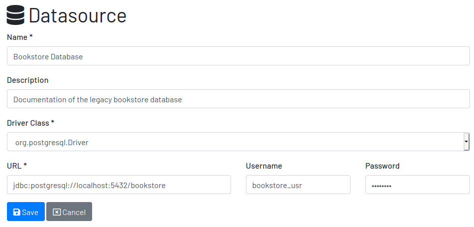 datasource form