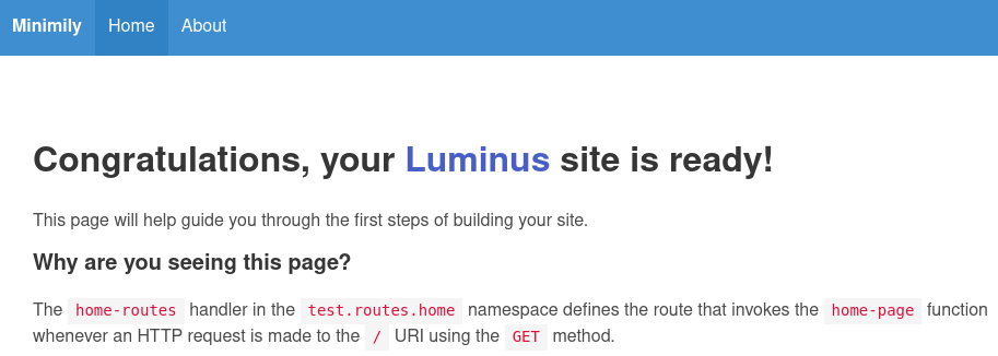 Luminus Bootstrap App